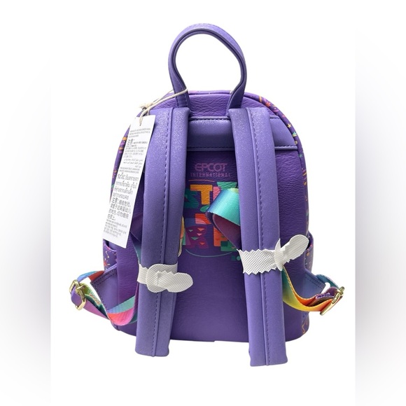 LOUNGEFLY NWT 2025 Figment Disney Epcot Festival of the Arts Mini Backpack Bag - Picture 5 of 7